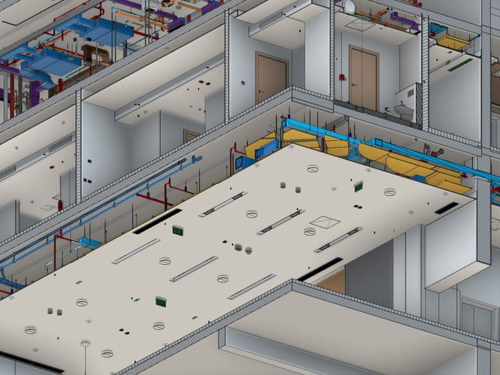 Building section and MEP services