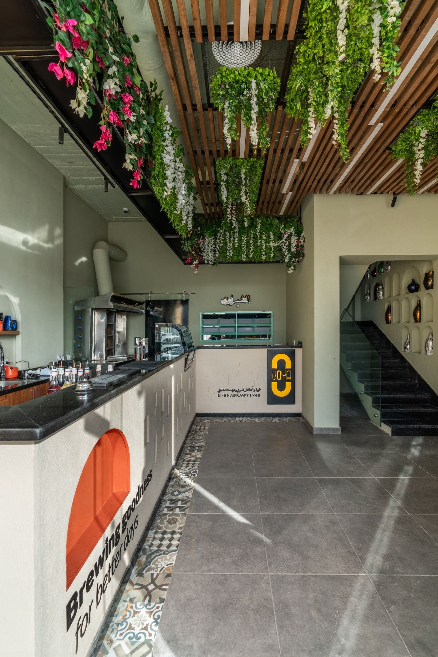 VOYA Roastery — Planted entrance